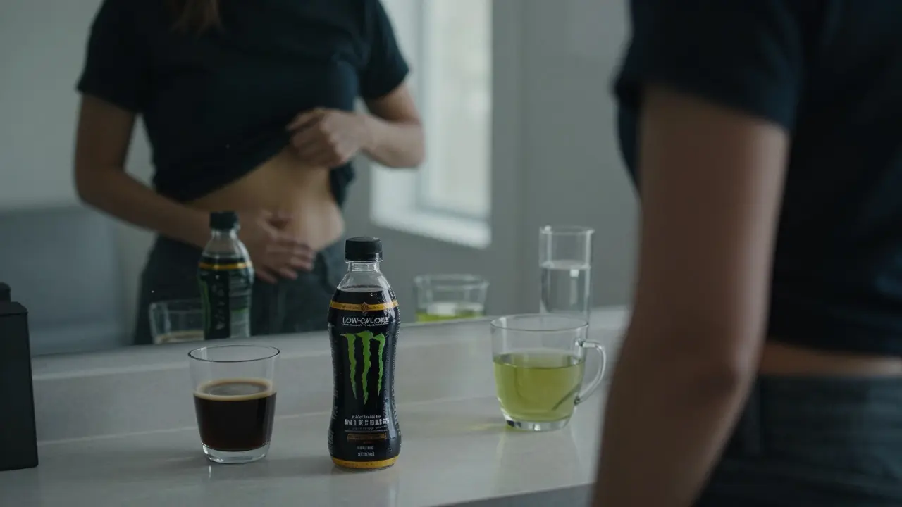 What drink reduces belly fat in 4 days? The truth about low-calorie energy drinks
